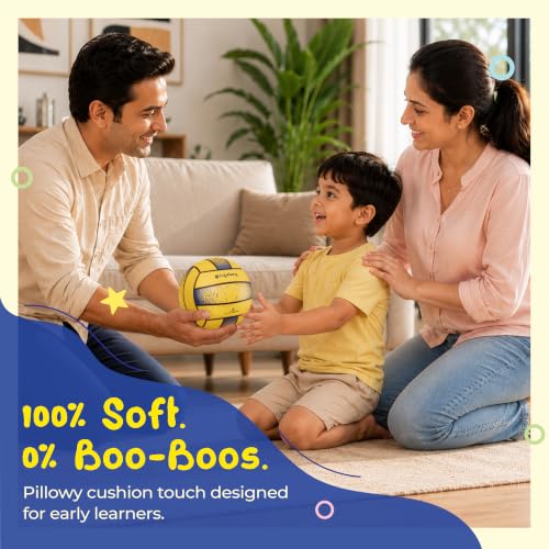 Image of Lifelong Volleyball for Kids & Adults | Soft PVC | Lightweight Training Ball for Indoor & Outdoor Play | Beach, Pool & Playground | Yellow | 5.8 inches