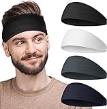Sports Headband for Men,Mens Sweatband Headband for Running, Cycling, Yoga, Basketball,Stretchy Moisture Wicking Hairband