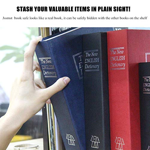 Book Safe With Key Lock – Jssmst Home Dictionary Diversion Safe Lock Box Safe Metal Box, Navy Large, Sm-Bs004Nl #TOP7
