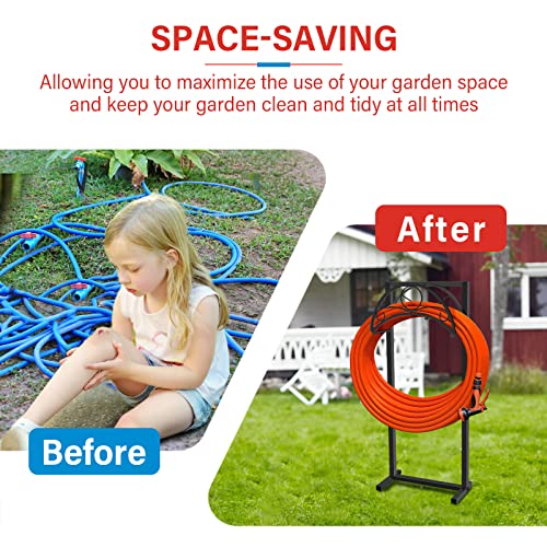 Zspeng Garden Hose Holder , Detachable Metal Hose Storage, Thicker Heavy Duty Hose Stand, Freestanding Water Hose Holder Reels For Outside Yard. #TOP3