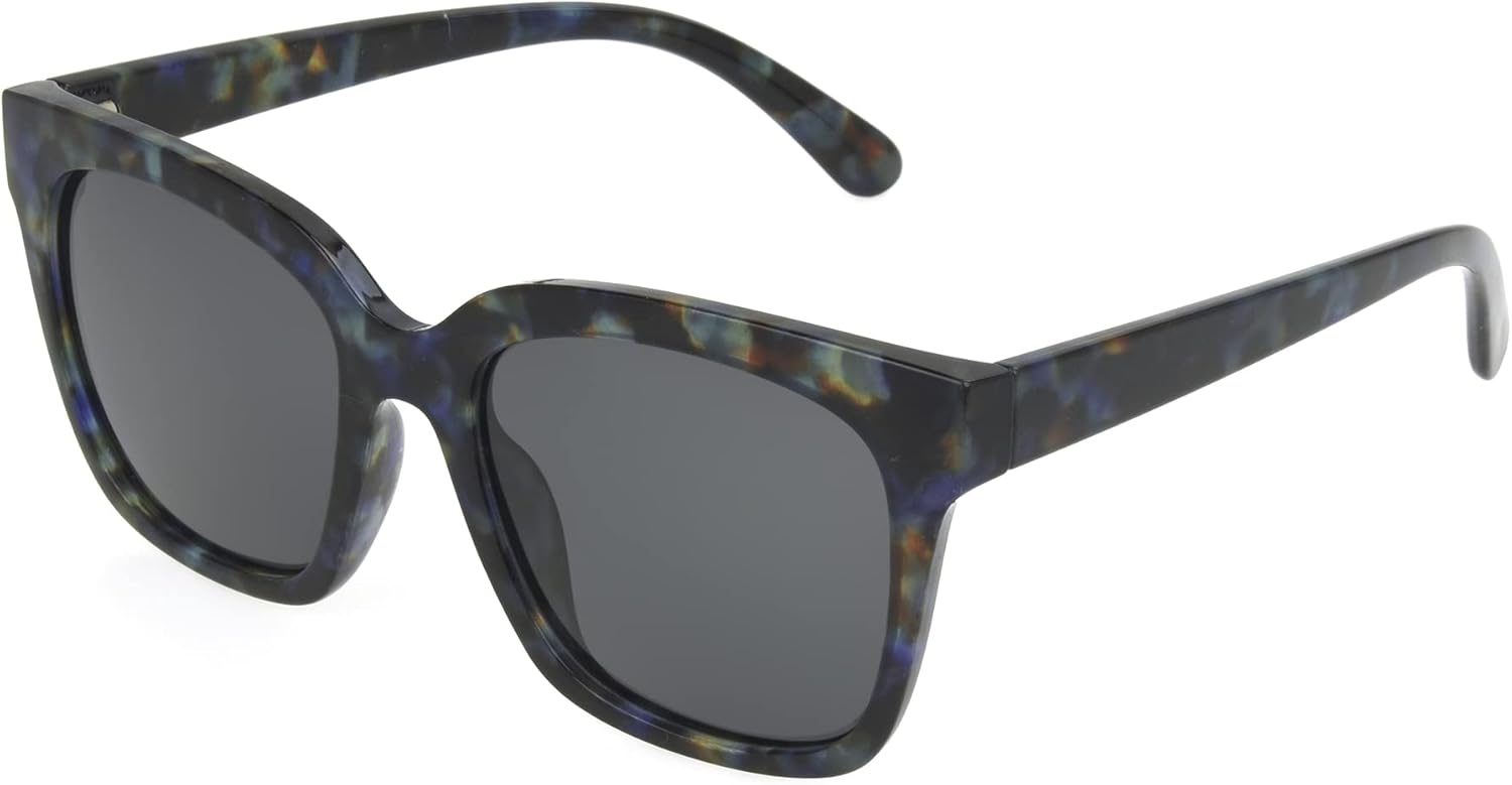 Foster Grant womens Addison Polarized for Digital Sunglasses Sunglasses, Blue Multi Tortoise, 53mm US