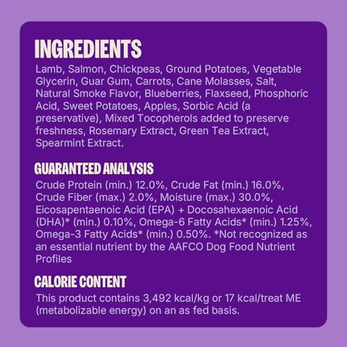 Image of Wellness Rewarding Life Soft Dog Training Treats, Natural, Grain Free, Lamb and Salmon Recipe, 6 Ounce (Pack of 8)