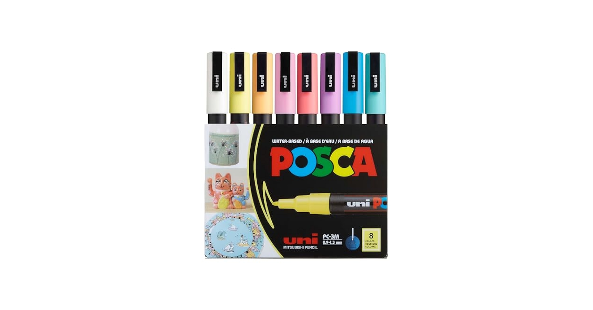 Amazon.com: posca Markers Set, 8 Fine Paint Markers 3M