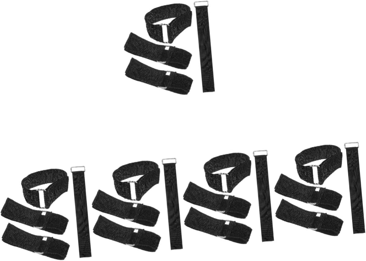 Toyvian Elastic Straps Buckles Fastening Cable Straps for Cord Organization Multipurpose Hook and Loop Storage