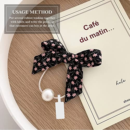 Schmuck Preisschilder Aufkleber, 500 Stück Preisetiketten Weiße Blanko-Etiketten Barbell Form Etiketten Selbstklebend Schmucketiketten für Halskette Ohrringe Armband Ring