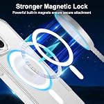 Gueche Case for iPhone 13, Compatible with MagSafe, Crystal Clear Shockproof Magnetic Phone Cover, Smartphone Case for iPhone 13 Cell Phone Cases-Transparent