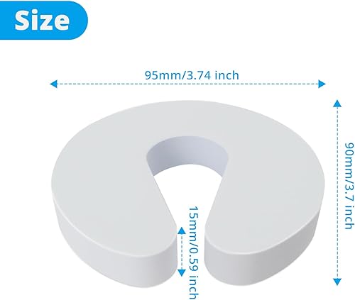Miniatura 3 de Jenbode Protector de pellizco de puerta y tope de puerta de 6 piezas. Utiliza un protector de puerta de seguridad hecho de espuma suave para