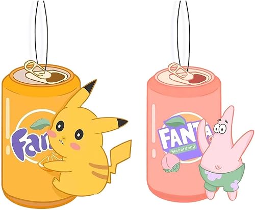 Miniatura 1 de Kawaii - Adorno colgante de coche de dibujos animados para espejo retrovisor, lindo accesorio de decoración de automóvil para interior, divertido