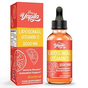 Liposomal Vitamin C 2000 mg Liquid Supplement, Maximum Absorption, High Strength Vegan VIT C, Ascorbic Acid, Non-GMO, Gluten Free, Soy-Free