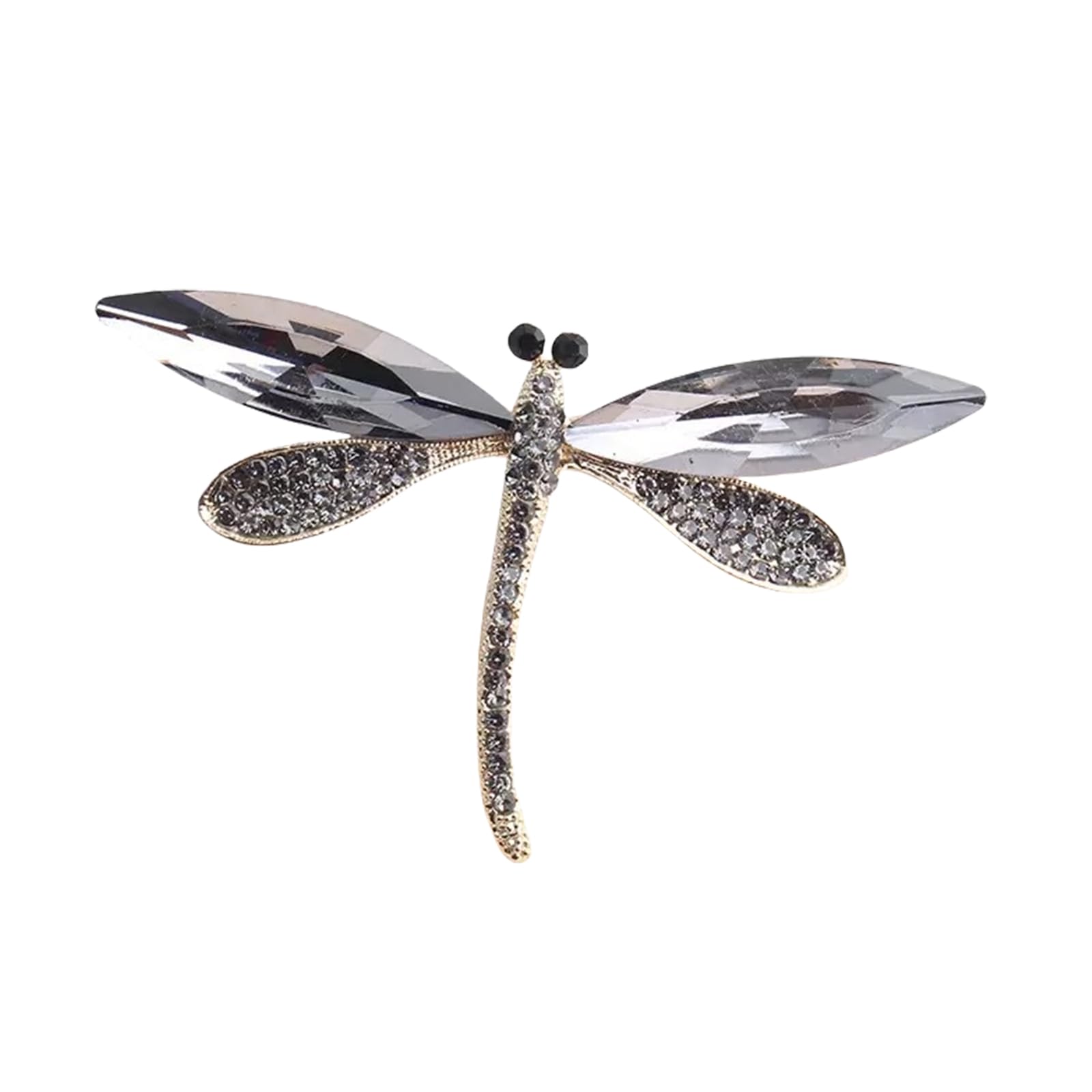 Maxtonser Elegant Dragonflies Crystal Brooch Pin Rhinestones Animal Lapel Jewelry Fashion Accessory for Women's Clothing and Bags