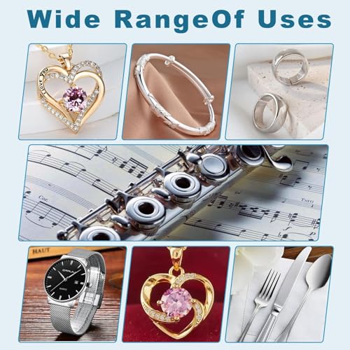 Juego de 3 paños para Adecuado para plata de ley, joyas, piedras preciosas y otros accesorios.Disponibles en negro, gris y blanco. Paños reutilizables para limpieza y pulido. Dimensiones: 25x30cm. - imagen 6