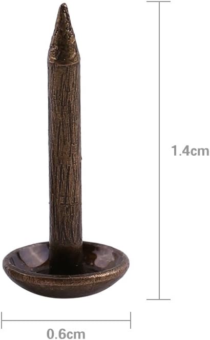 Yosoo 100pcs Antique Bronze Upholstery Nail Wood Decorative Tack Stud for Home Furniture Decor (Size:Type1-green Bronze)