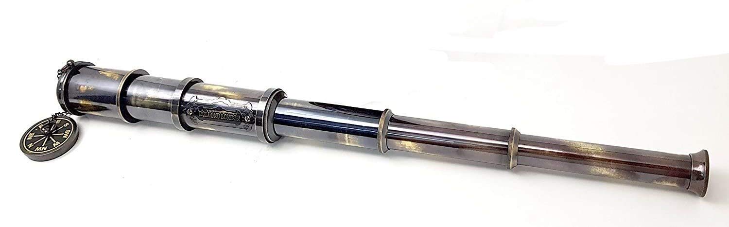 Rynass Dolland London Vintage Brass Telescope Victorian | Martine | Antique | Full Functional | 20 Inch