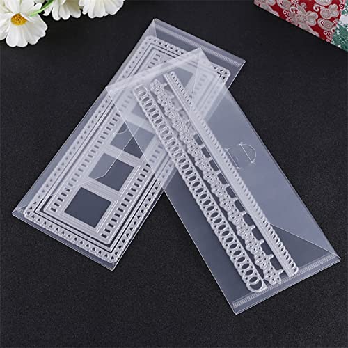 Image of 40-Piece Stamp & Die Storage Pockets - 48 Label Stickers, 4 Sizes - Scrapbooking Storage for Card Making, DIY Crafts