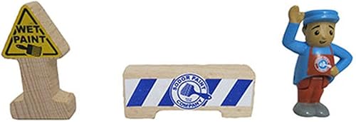 Piezas de repuesto para juego de constructor - Thomas and Friends Wood 5 en 1 Juego de construcción de trenes FHM64  Agricultor y letreros de