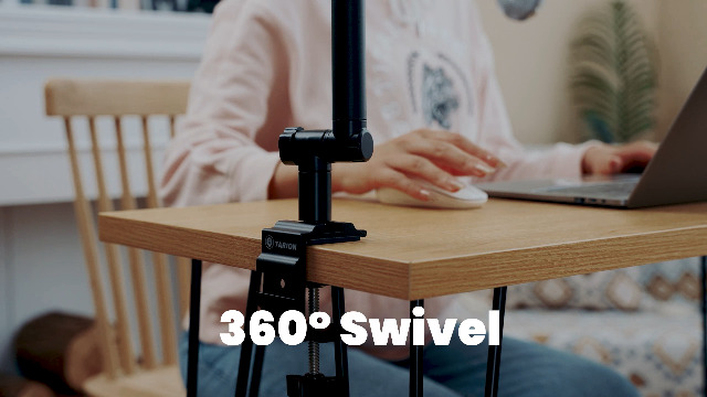 TARION Overhead Statief Camera Bureausupport 360° Flexibele Arm - Voor DSLR, Ringlicht En Projector