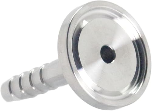 Miniatura 10 de Adaptador de púas de manguera de abrazadera triple SS316L de 34 "con brida 0.992 in manguera sanitaria accesorio de tubería