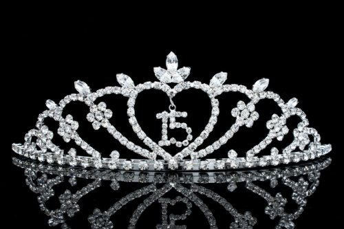 Pageant Quinceanera 15 Birthday Party Rhinestones Crystal Crown Tiara