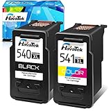 HavaTek Remanufactured 540XL 541XL Druckerpatronen für Canon PG-540 CL-541 Kompatibel mit Canon Pixma TS5150 TS5151 MX475 MG4250 MG3650 MX395 MG2250 MG3550 MG3550 MG3600 MG3150 MX515(Schwarz Farbe)