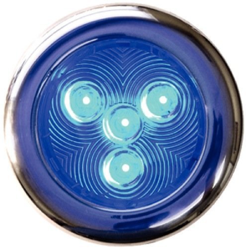 TH Marine LED-51828-DP Puck Light, 3-Inch, Stainless Steel/Blue by TH Marine