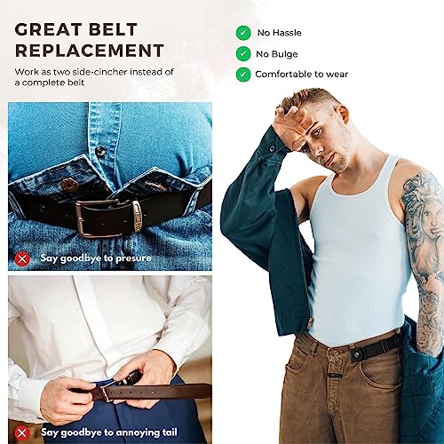 No Buckle Belts for Men Women Side Belt without Buckle Elastic Stretch Adjustable Belt Invisible No Buckle Belt4