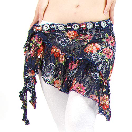 Acqrobe Bufanda de la cadera del baile del vientre de las mujeres Faldas impresas florales de la danza Cintur�n Bufandas Ropa del desgaste de la pr�ctica