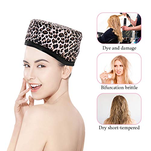 Hair Treatment Steam Cap Deep Conditioning Heat Cap Electric Heat Therapy and Thermal Spa Hair Styling Steamer Hat - Thumbnail 3