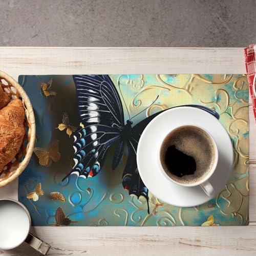 Sets de table papillon pour une décoration de salle à manger printanière et chaleureuse - 8