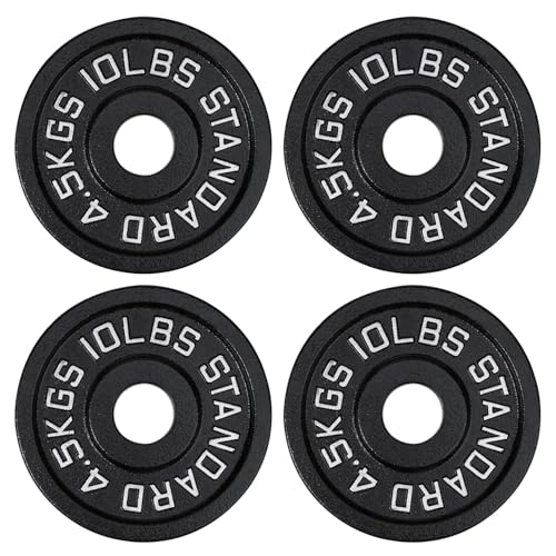 Juego de discos de peso olímpicos de hierro fundido de 2 pulgadas para entrenamiento de fuerza, levantamiento de pesas y crossfit en casa y gimnasio, juego de discos de peso sin barra (40 libras)