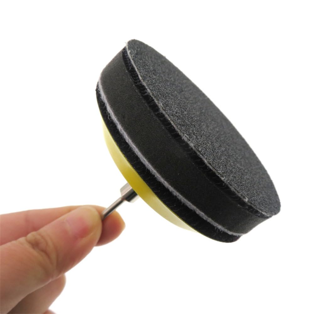 Surtido de 50 Discos de Lija húmedos y Secos, Grano 80-7000, 75 mm (3 Pulgadas) con Almohadilla de Lijado con Velcro para pulir.