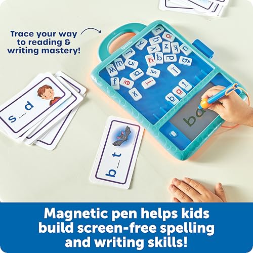 Image of Learning Resources Skill Builders Magnetic Word Builder, Learn to Read, Phonetic Alphabet, Puzzle Board, ABC Kids Games, Sensory Board For Kids, Fine Motor Skills, Birthday Gift