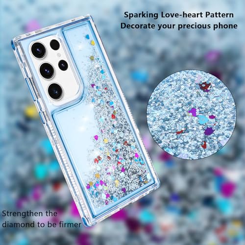 TikoVast Designed for Samsung Galaxy S25 Ultra Case with Liquid Glitter, 3-in-1 Military-Grade Protection & Sparkling Quicksand, Clear Anti-Yellowing Bling Galaxy S25 Ultra Case for Women 6.9” by TikoVast - Used condition - Image 4