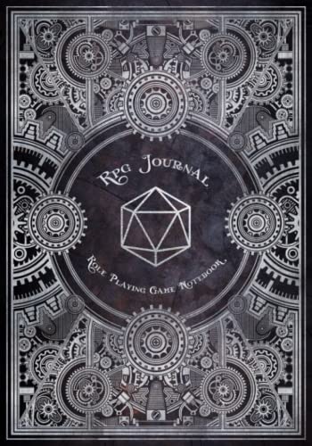 RPG Journal Mixed Paper: Ruled, Graph, Hexagon and Dot Grid | Role Playing Game Companion Silver Steampunk (Steampunk RPG Game Series)