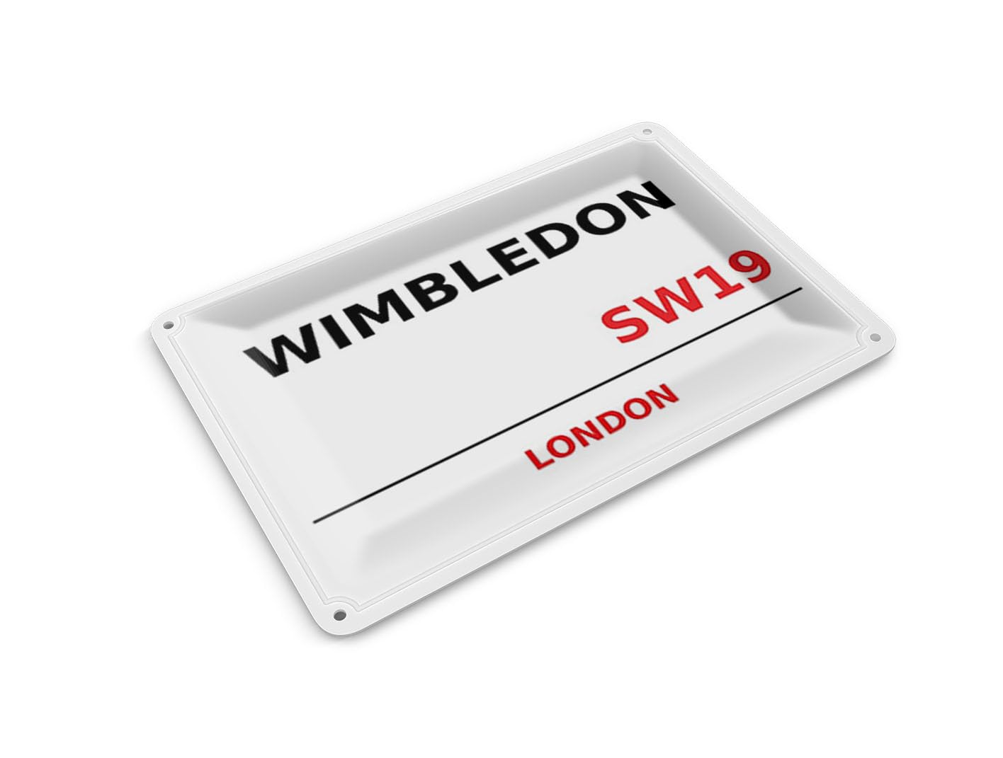 Femer Tin Postcard London 14 x 10 cm Wimbledon SW19 Metal Decorative Sign