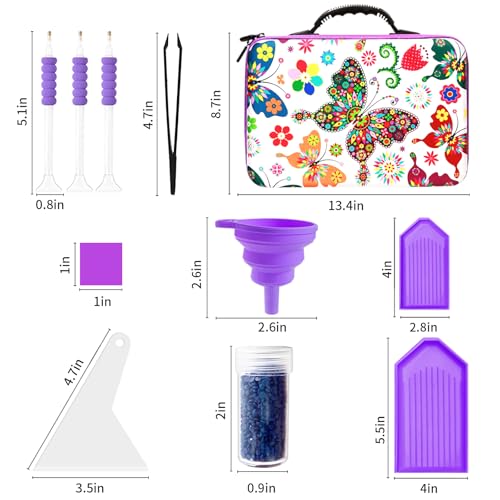 ZORETCO Diamond Painting Storage Box, 60 Slots Bead Storage Containers with Tools Kit for Diamond Art Accessories Beads Organizer Craft Jewelry - Thumbnail 2