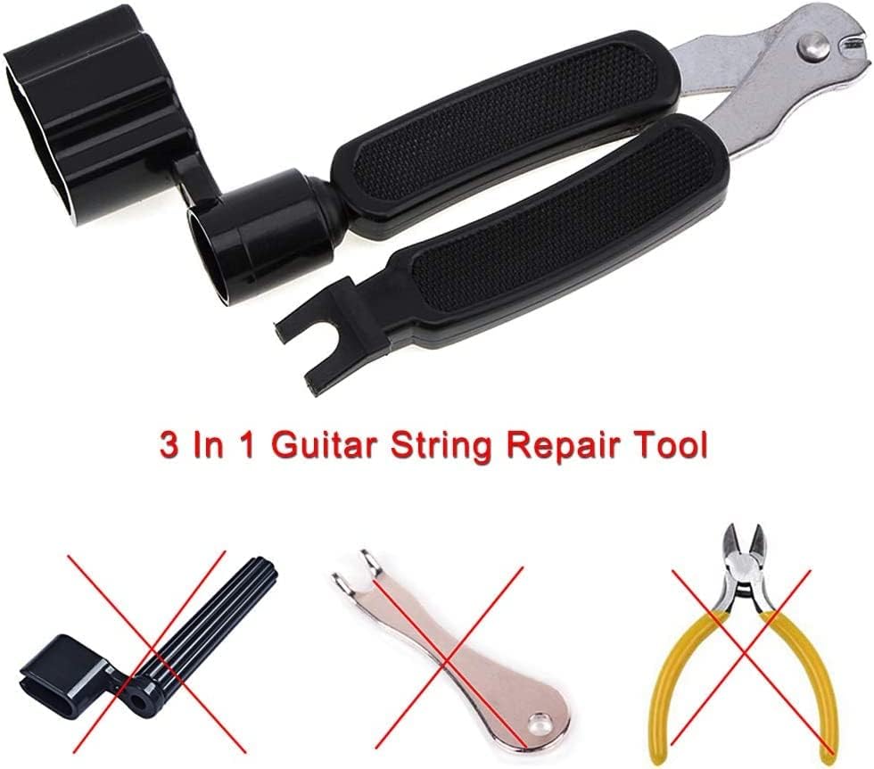 Image of IMAGINEA Guitar Accessories Kit with Digital Tuner, Bohemian Strap, Metal Capo, String Winder, 5 Picks | Tuning Device, Designer Belt | Combo Pack for Acoustic, Electric Guitar Beginners