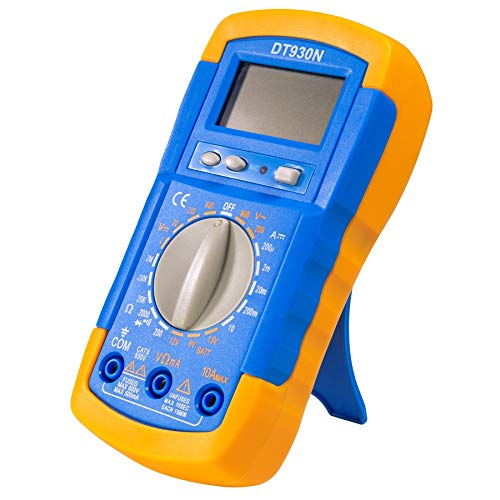 Image of Powerbuilt Digital Multimeter Tester with 52 inch Test Leads, Alligator Clamp Adapters, Battery & Charging System Diagnostic Tool, Rugged Case & Backlight - Test 1.5V /9V /12V Systems - 240315