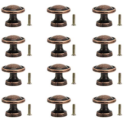 Pomelli rotondi da 25 mm, in rame, stile vintage