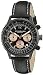 Stuhrling Original Men's 669.05 Monaco Swiss Quartz Date Multi-Function Chronograph Black IP Leather Watch