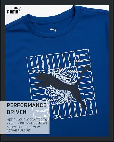 PUMA Boys T-Shirt - Cat Logo T-Shirt for Boys - Athletic Crewneck Short Sleeve Tee (S-XL)3