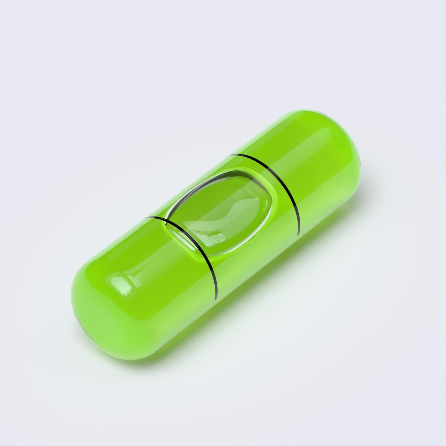 Caterpillar Red Green Replacement Level Glass Vial, Spirit Bubble Level, No Nib, Accurate, 25Mm X 8Mm Rgv-258-G