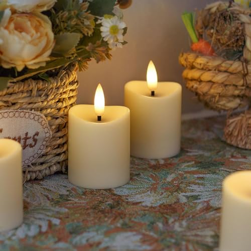 Velas recargables sin llama con efecto parpadeante y control remoto 6