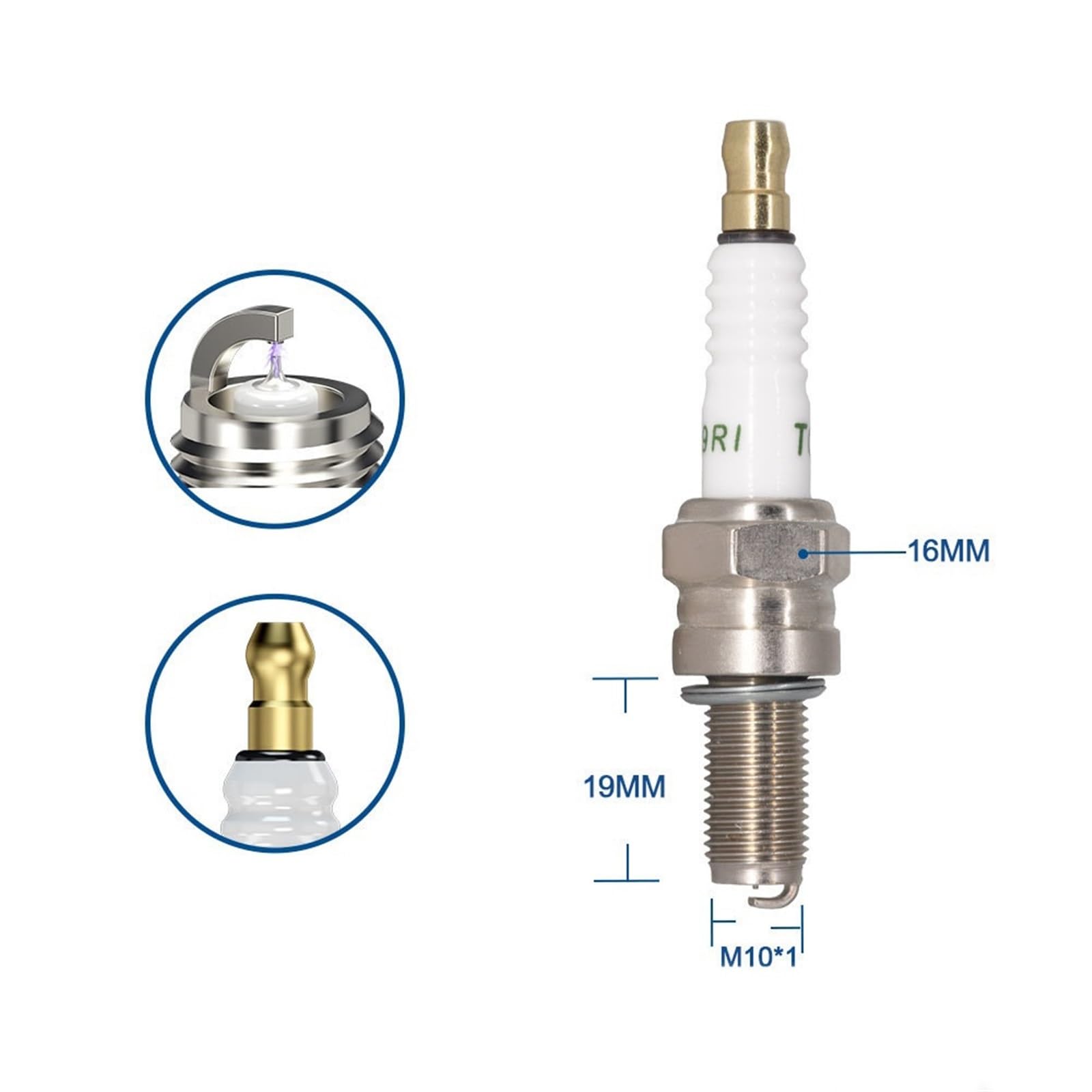 2 Pz/lotto Iridium Moto Candela B9RI for Le Candele CR9EIX for CR9EK CR8EK CR9EVX CR9E CR9EB PMR9B U27ESR-N IU27 IU24 (Color : 8 pieces with box)