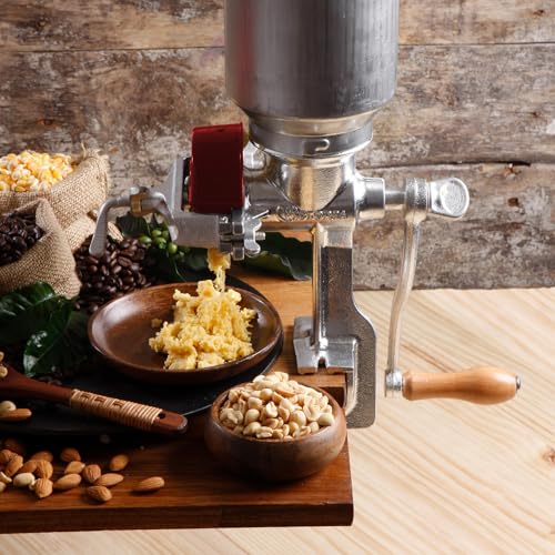Image of Victoria Manual Cast Iron Grain Mill with High Hopper, Premium Corn-Grinding Mill and Grain Grinder, Made in Colombia