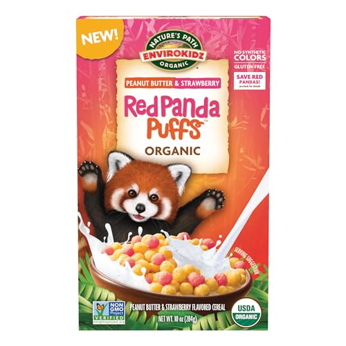 Peanut Butter & Strawberry Red Panda Puffs Organic