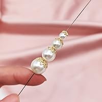 Vista 5 de INSPIRELLE 120 tapas de cuentas chapadas en oro de larga duración de metal de filigrana con forma de copa para joyería, pulseras, collares