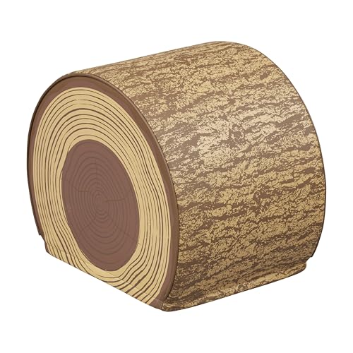 ECR4Kids SoftZone Tree Log Quarter Seat, 14in, Kids Bench, Chocolate
