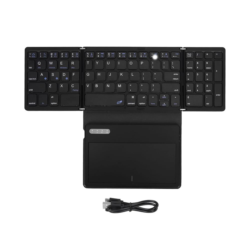 Generico Tastiera senza fili trifold di Bt con il touchpad della compressa del telefono del computer tastiera universale esterna tastiera dell'ufficio tastiera pieghevole