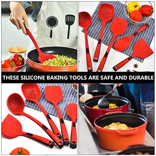 Hemoton 5Pcs Multiuso Antiaderente Utensílios de Cozinha Ferramenta Utensílio de Cozinha de Silicone