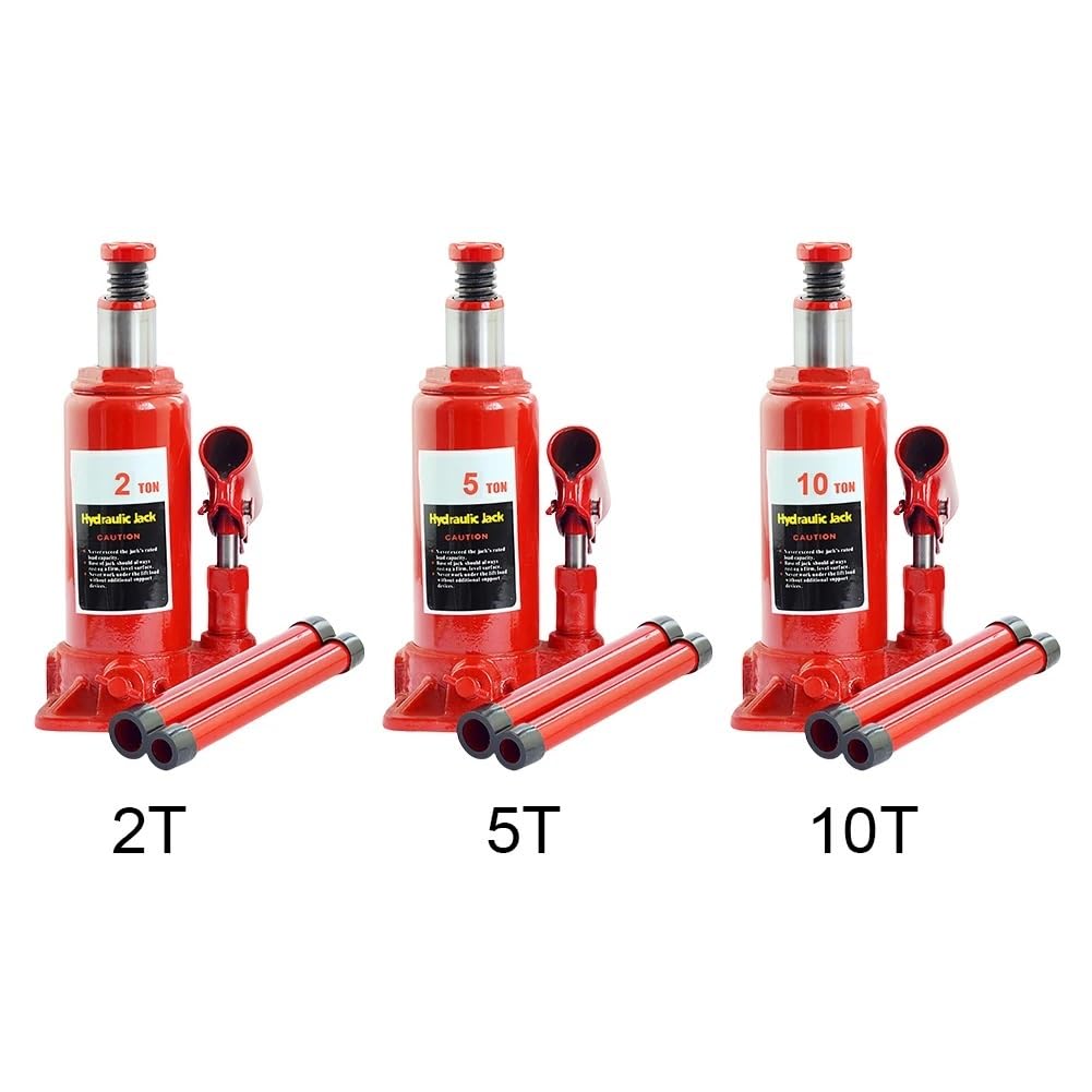 Gato Taller Gato de elevación de 2/5/10 toneladas, camión hidráulico portátil, Elevador de Botella, hidráulico Vertical Gatos para Coches(5 Ton)